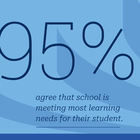  95% agree schools meet most or all learning needs of students